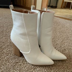 White cowgirl boots.